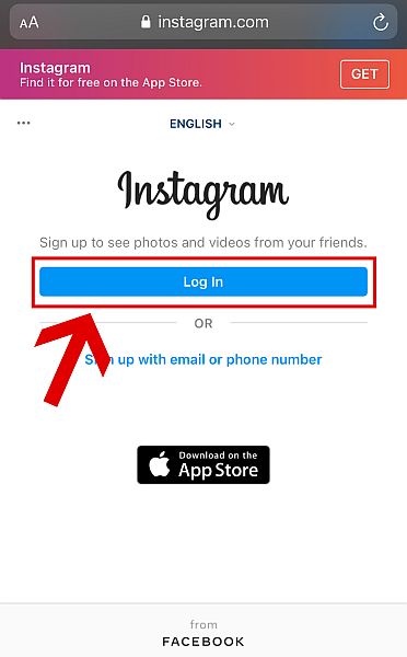 Öffnen Sie die Instagram-Website in Ihrem mobilen oder Desktop-Browser
