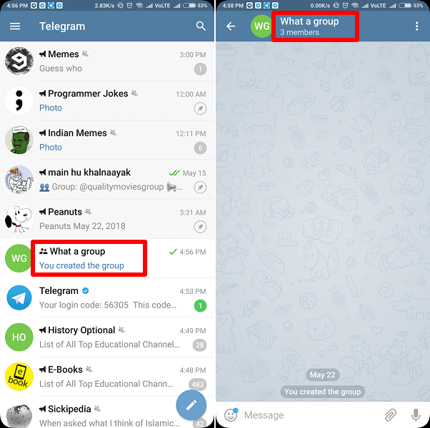 Cómo obtener un enlace de grupo de Telegram
