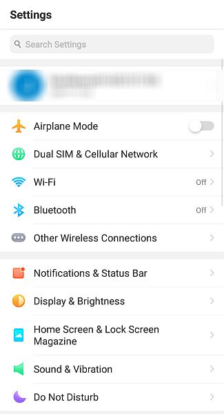 Android携帯の設定