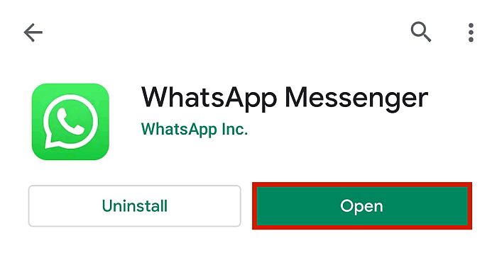 Ανοίξτε το WhatsApp για να βεβαιωθείτε ότι έχει εγκατασταθεί σωστά.