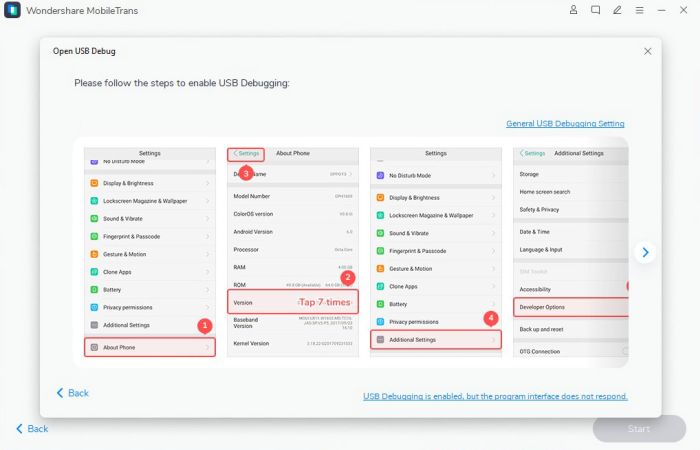 bir android telefonda geliştirici modunu etkinleştirme adımları