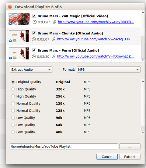 ClipConverter vaihtoehdot