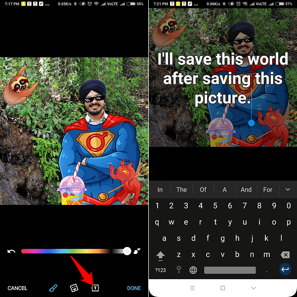 電報の写真にテキストを追加する方法