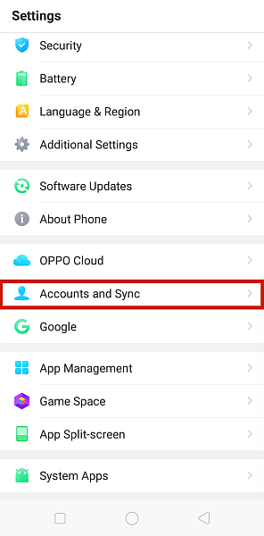 Android-enhetsinställningar