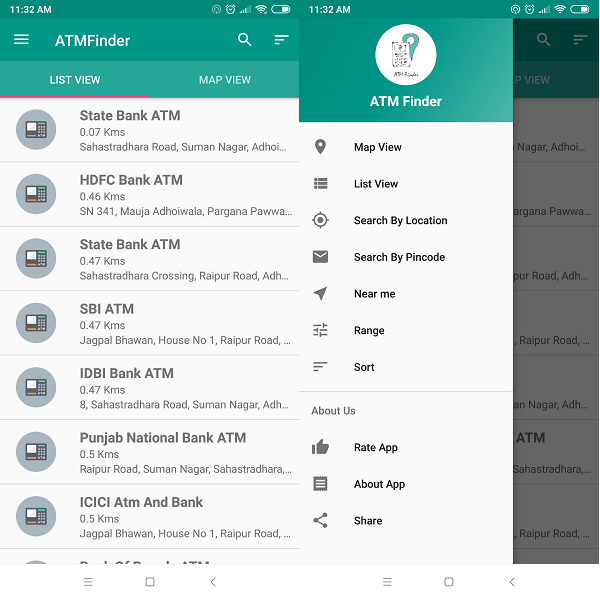 ATM Finder Aplikace ATM Locator
