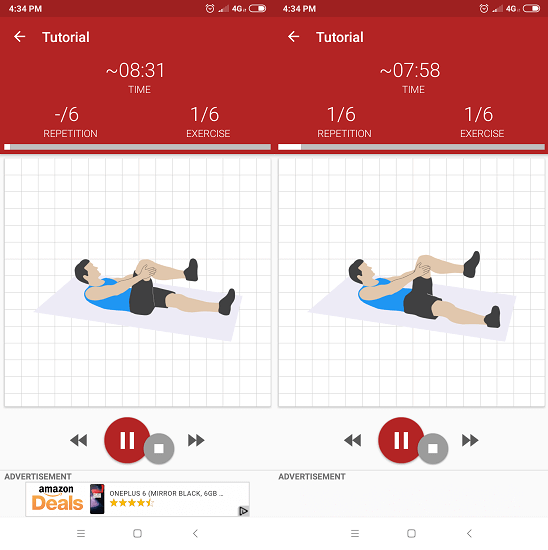 Abs workout A6W - ventre plat à la maison