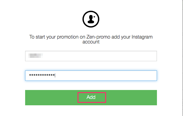 添加 Instagram 帐户 - Zen-promo