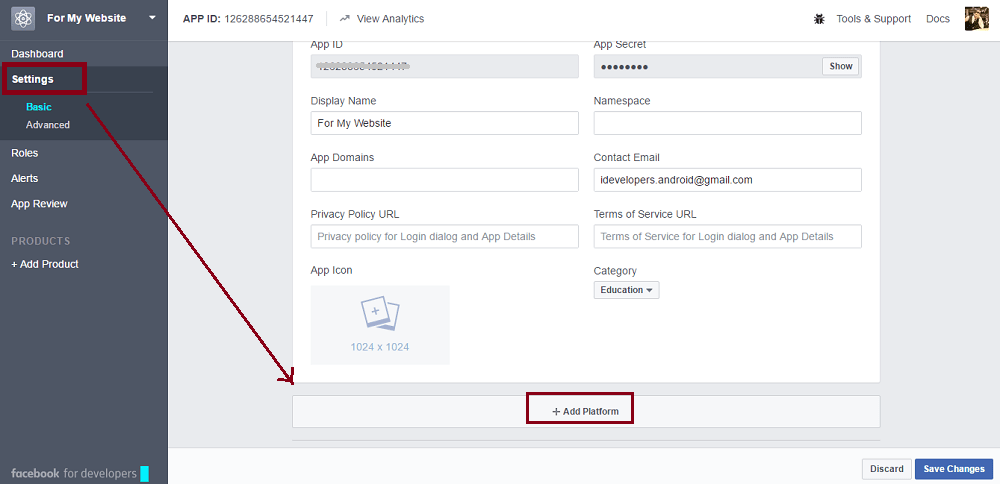 FacebookAPIサードパーティのアプリとプラグインへのアクセスを許可する