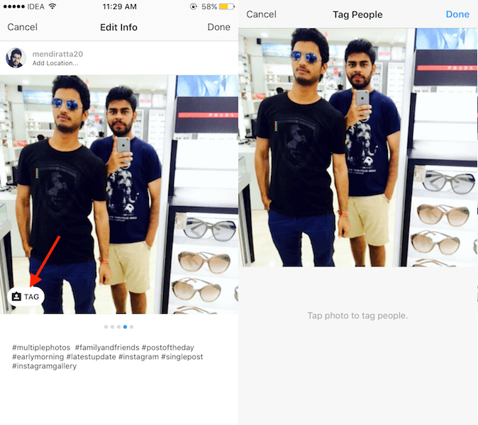 Προσθέστε ετικέτες στο Instagram μετά τη δημοσίευση πολλών εικόνων