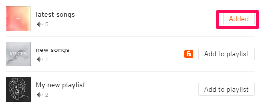 Dalok eltávolítása a SoundCloud lejátszási listáról