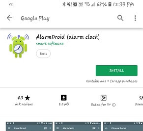 Application AlarmDroid