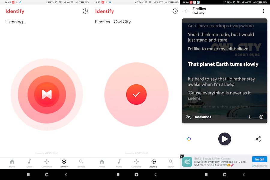Applications semblables à Shazam - Musixmatch