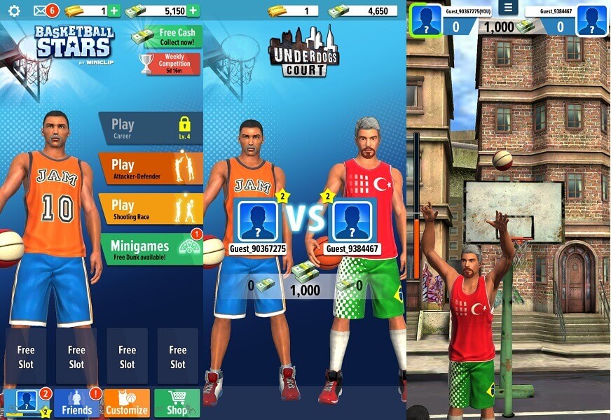 Basketball Stars - die besten Basketballspiele für Android