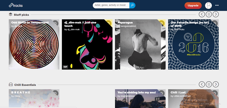 最佳 soundcloud 替代品 - 8tracks