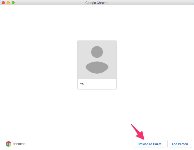 以訪客身份瀏覽 Chrome mac Windows