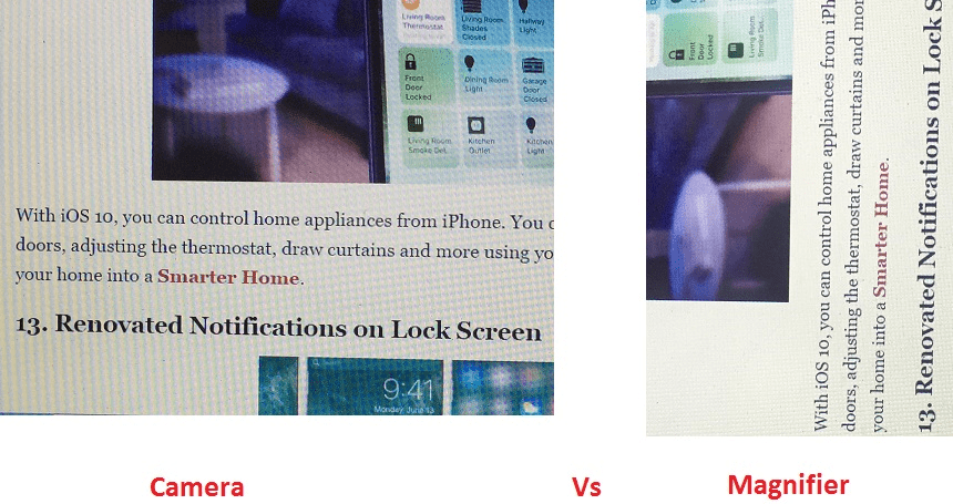 fotoaparát vs lupa iphone