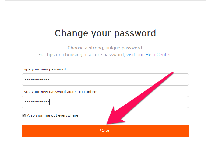 Changer le mot de passe Soundcloud