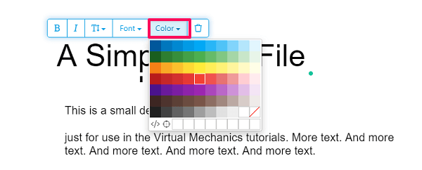 Cambia il colore del testo online