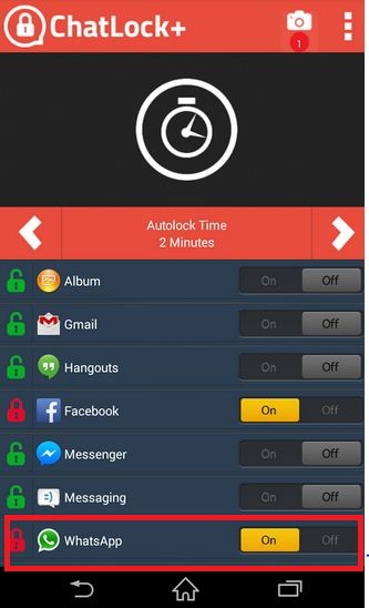 Приложение для блокировки WhatsApp на Android