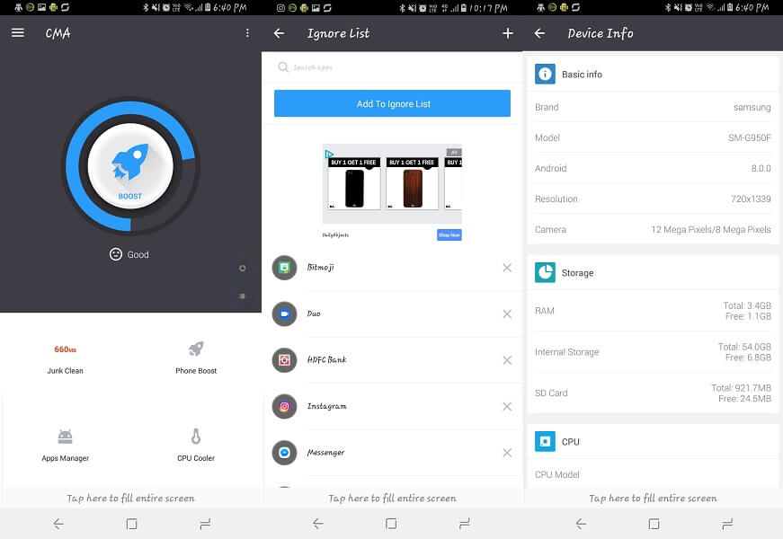 Tisztítsa meg az Androidomat