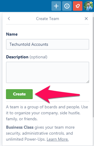 skapa team på trello