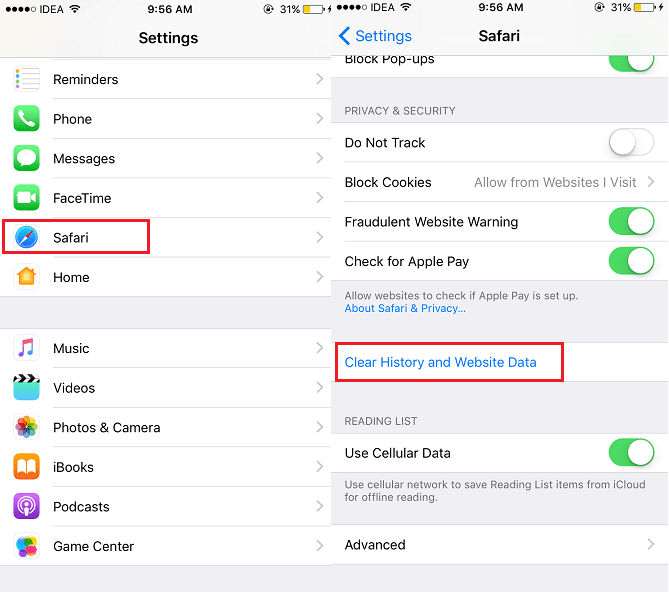 Zárja be az összes lapot Safari iOS