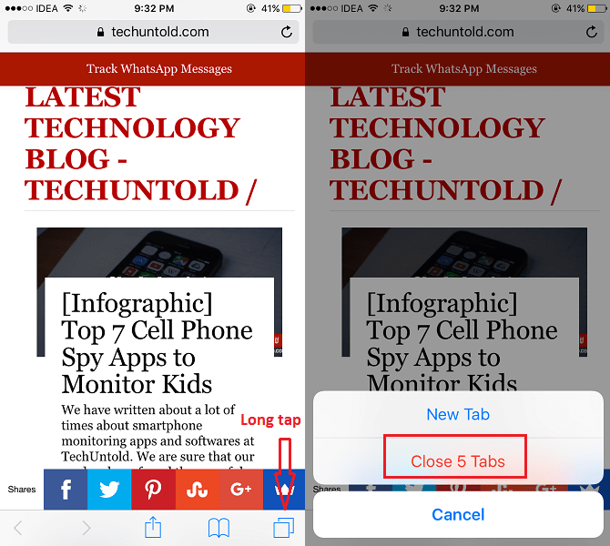 Egyszerre zárja be az összes lapot a Safari alkalmazásban iPhone/iPad eszközön