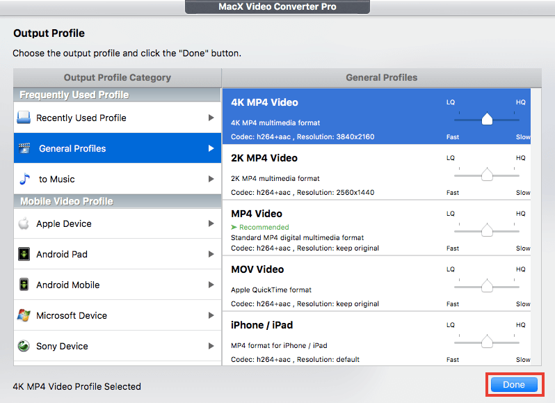 Convertir des vidéos sur Mac