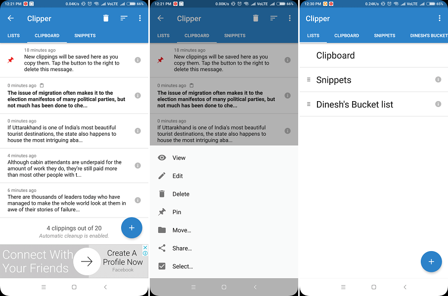 Kopier indsæt app android - Clipper udklipsholder
