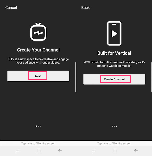 Skapa din egen kanal på IGTV