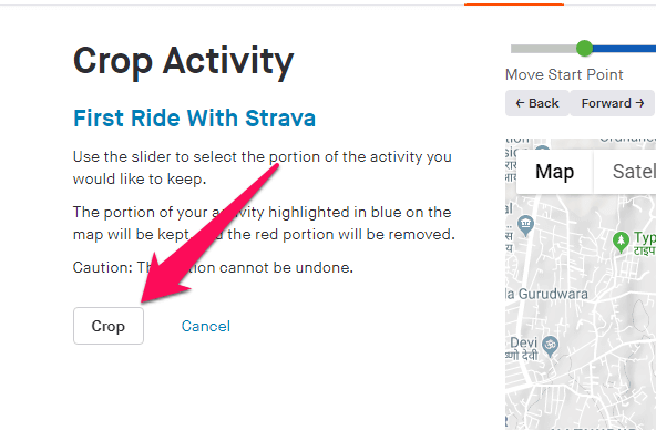 Strava 上的作物活动