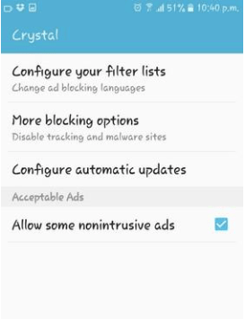 Crystal Adblock para Samsung