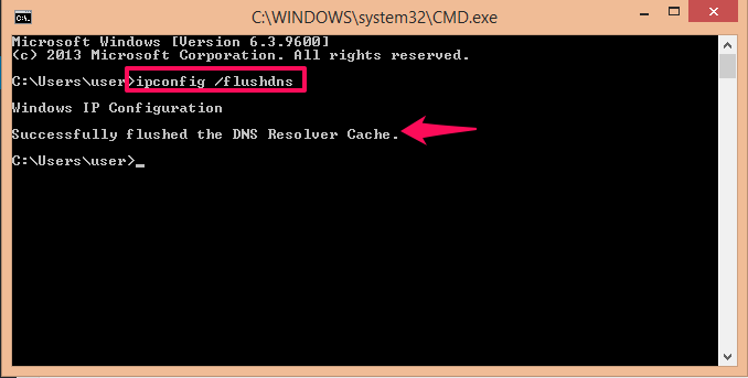 DNS cahce 清除命令提示符