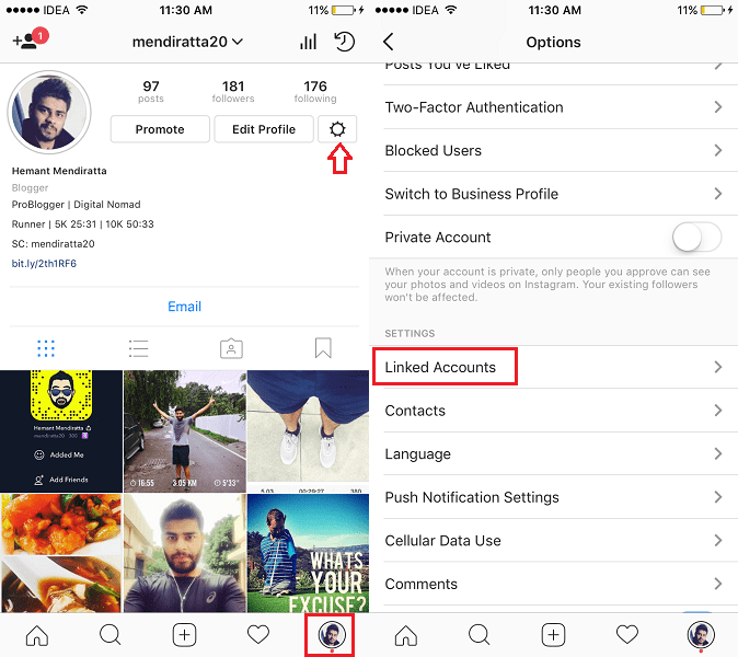 Αποσυνδέστε το Facebook από τον λογαριασμό Instagram