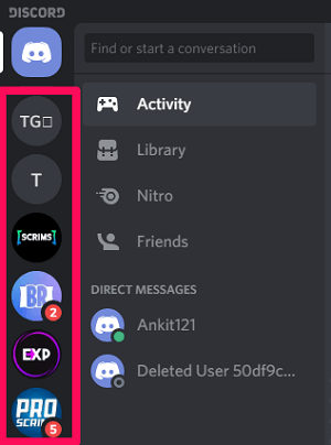 Lista serwerów Discord