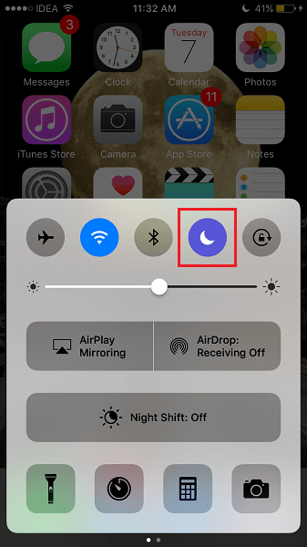 Ikke forstyrr iOS