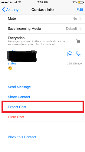 电子邮件 WhatsApp 群组和个人聊天