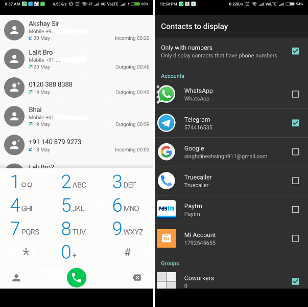 ExDialer & Contacten - kleinste gratis app voor Android-kiezer