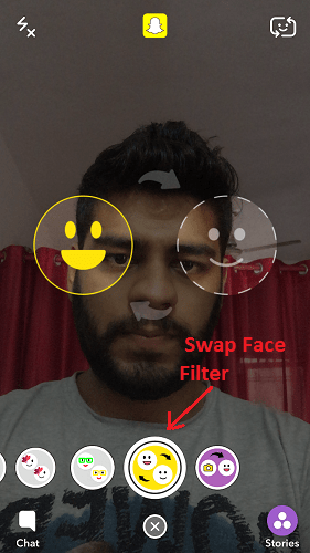 Cambio de cara en Snapchat
