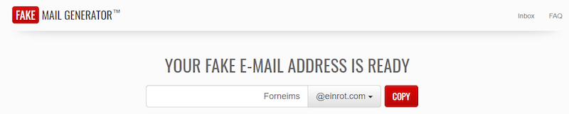 Générateur de faux mails