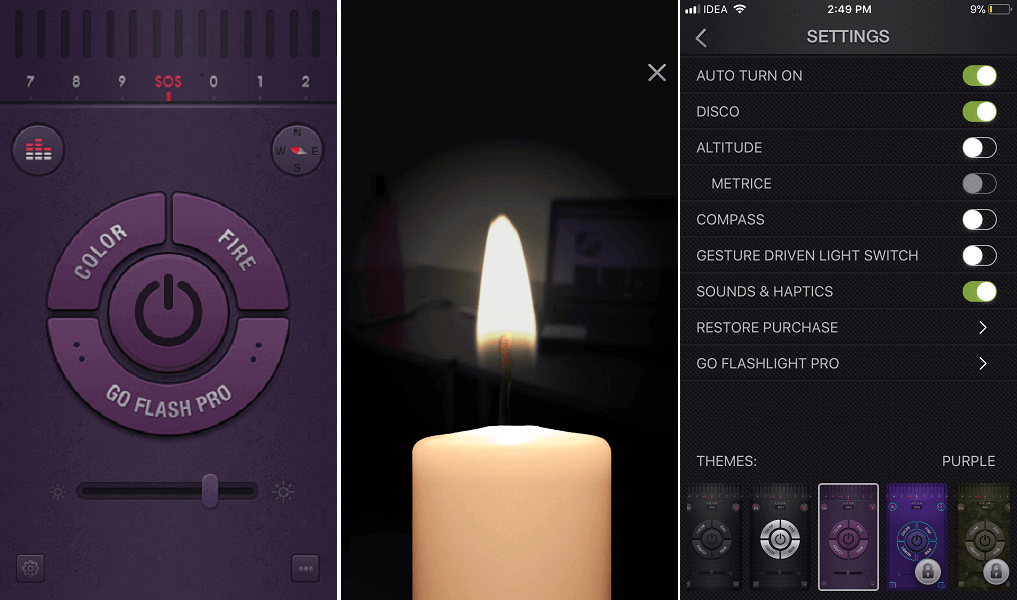 Aplicativo de lanterna para iPhone, iPod e iPad