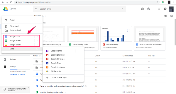 G suite Google Dokument