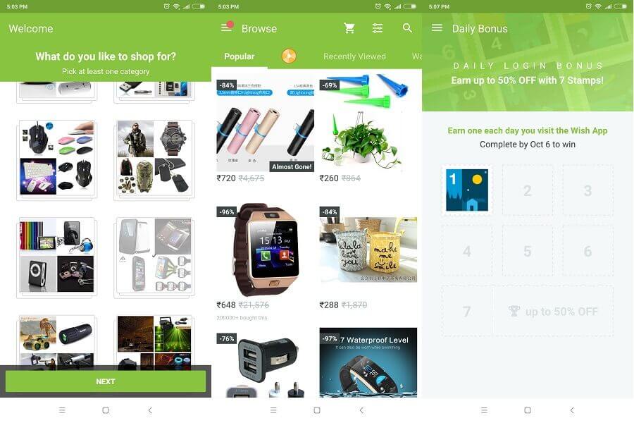 Geek - Wish gibi en iyi uygulamalar