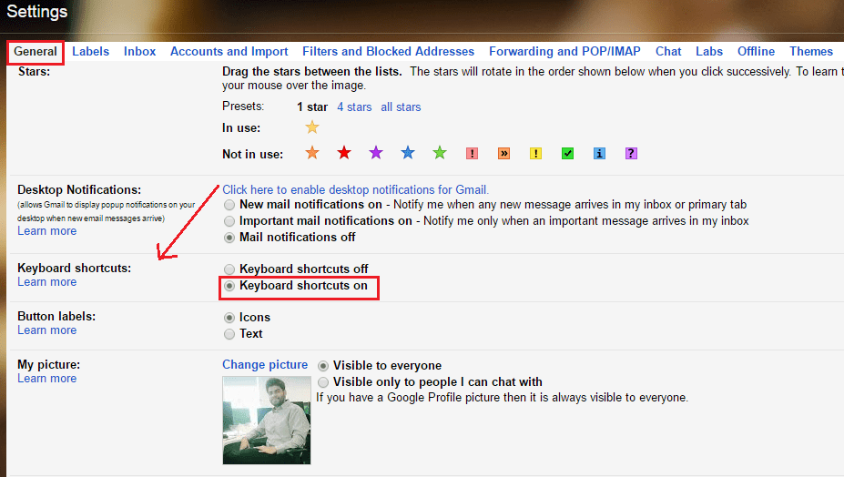 Raccourcis clavier Gmail