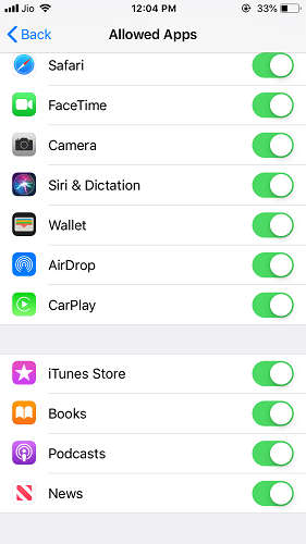 Masquer les applications sur iPhone