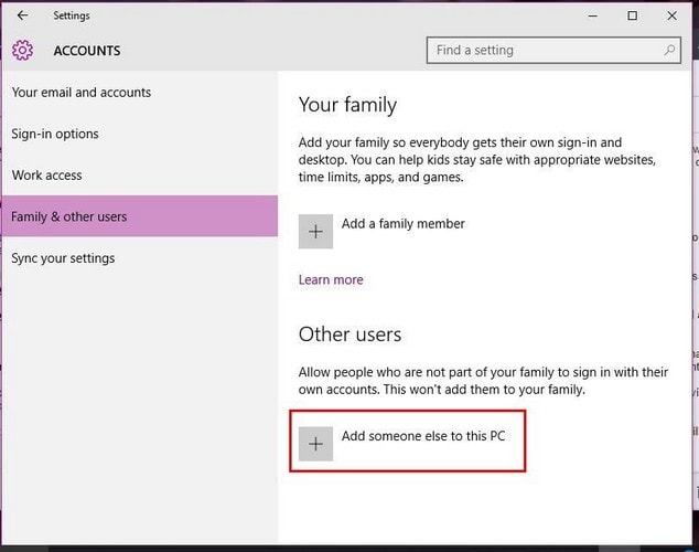 Windows 10 컴퓨터에서 새 사용자를 추가하는 방법