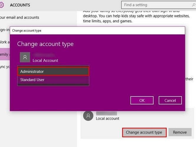Comment donner à un compte Windows 10 des privilèges administratifs