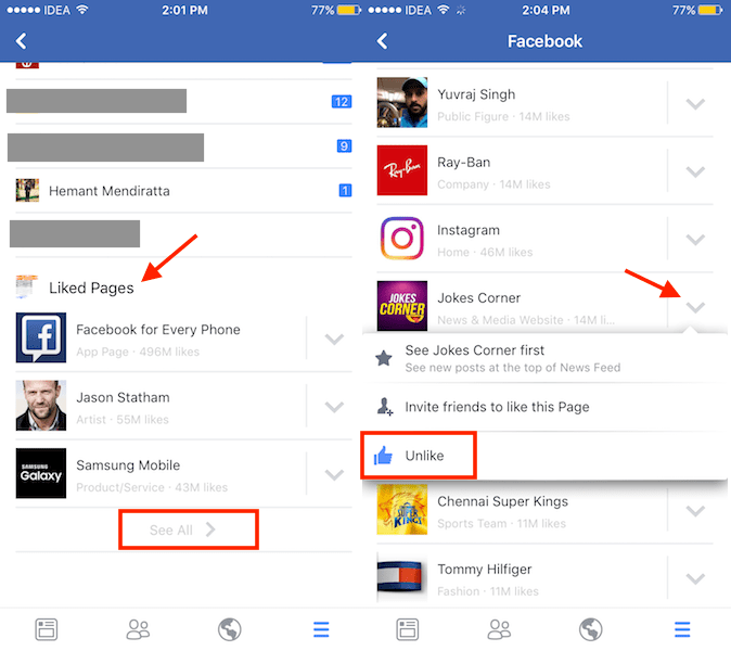 Como ver as páginas curtidas no aplicativo do Facebook para Android e iPhone