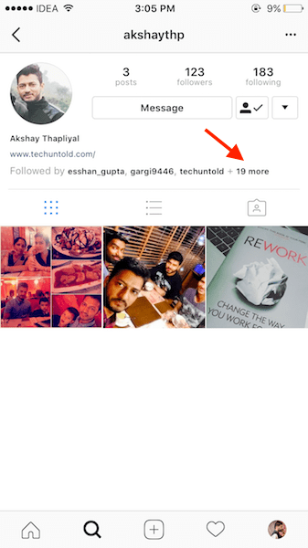 Slik ser du felles venner på Instagram