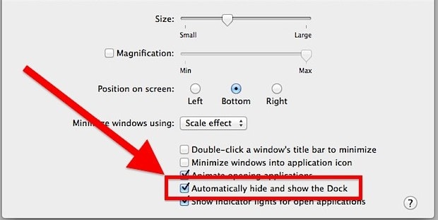 Macでドックを自動的に非表示にする方法